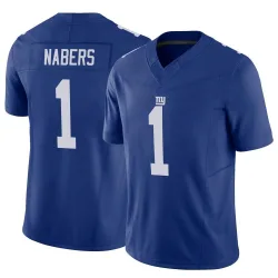 Men's Malik Nabers New York Giants No.1 Limited Vapor F.U.S.E. Jersey - Royal