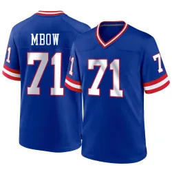 Men's Marcus Mbow New York Giants No.71 Game Classic Jersey - Royal
