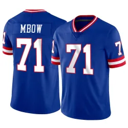 Men's Marcus Mbow New York Giants No.71 Limited Classic Vapor Jersey