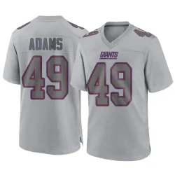 Men's Matthew Adams New York Giants No.49 Game Atmosphere Fashion Jersey - Gray