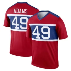 Men's Matthew Adams New York Giants No.49 Legend Century Alternate Jersey - Red