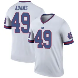 Men's Matthew Adams New York Giants No.49 Legend Color Rush Jersey - White
