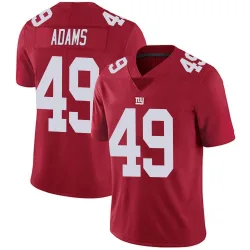 Men's Matthew Adams New York Giants No.49 Limited Alternate Vapor Untouchable Jersey - Red