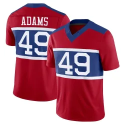 Men's Matthew Adams New York Giants No.49 Limited Century Alternate Vapor F.U.S.E. Jersey - Red