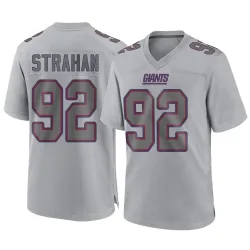 Men's Michael Strahan New York Giants No.92 Game Atmosphere Fashion Jersey - Gray