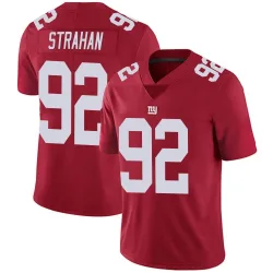Men's Michael Strahan New York Giants No.92 Limited Alternate Vapor Untouchable Jersey - Red