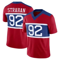 Men's Michael Strahan New York Giants No.92 Limited Century Alternate Vapor F.U.S.E. Jersey - Red