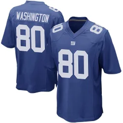 Men's Montrell Washington New York Giants No.80 Game Team Color Jersey - Royal