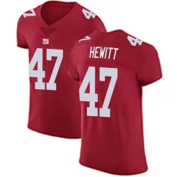 Men's Neville Hewitt New York Giants No.47 Elite Alternate Vapor Untouchable Jersey - Red