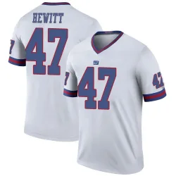 Men's Neville Hewitt New York Giants No.47 Legend Color Rush Jersey - White
