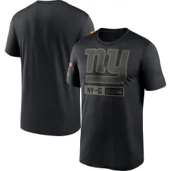Men's New York Giants No. 2020 Salute to Service Team Logo Performance T-Shirt - Black