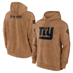 Men's New York Giants No. 2023 Salute to Service Club Pullover Hoodie - Brown