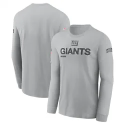 Men's New York Giants No. 2024 Salute To Service Long Sleeve T-Shirt - Gray