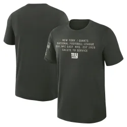 Men's New York Giants No. Dark 2025 Salute to Service Sideline Slub T-Shirt - Green