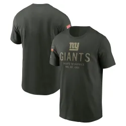 Men's New York Giants No. Forest 2025 Salute to Service Sideline T-Shirt - Green