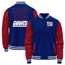 Men's New York Giants No. Full-Snap Jacket - Blue/Red
