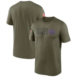 Men's New York Giants No. Legend 2022 Salute to Service Team T-Shirt - Olive