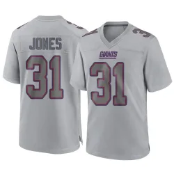 Men's Nic Jones New York Giants No.31 Game Atmosphere Fashion Jersey - Gray