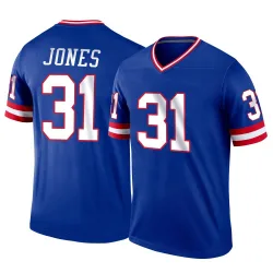Men's Nic Jones New York Giants No.31 Legend Classic Jersey - Royal