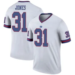 Men's Nic Jones New York Giants No.31 Legend Color Rush Jersey - White