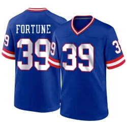 Men's O'Donnell Fortune New York Giants No.39 Game Classic Jersey - Royal