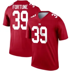Men's O'Donnell Fortune New York Giants No.39 Legend Inverted Jersey - Red