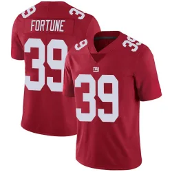 Men's O'Donnell Fortune New York Giants No.39 Limited Alternate Vapor Untouchable Jersey - Red