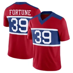 Men's O'Donnell Fortune New York Giants No.39 Limited Century Alternate Vapor F.U.S.E. Jersey - Red