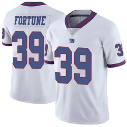Men's O'Donnell Fortune New York Giants No.39 Limited Color Rush Jersey - White