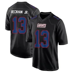 Men's Odell Beckham Jr. New York Giants No.13 Game Carbon Fashion Jersey - Black