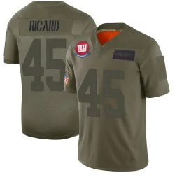 Men's Patrick Ricard New York Giants No.45 Limited 2019 Salute to Service Jersey - Camo