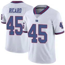 Men's Patrick Ricard New York Giants No.45 Limited Color Rush Jersey - White