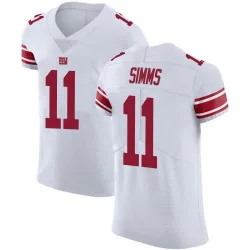 Men's Phil Simms New York Giants No.11 Elite Vapor Untouchable Jersey - White
