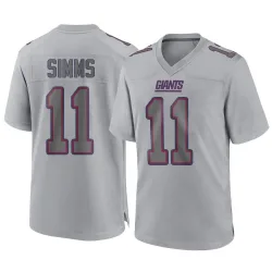 Men's Phil Simms New York Giants No.11 Game Atmosphere Fashion Jersey - Gray