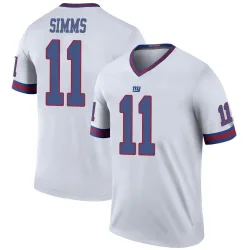 Men's Phil Simms New York Giants No.11 Legend Color Rush Jersey - White