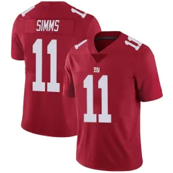 Men's Phil Simms New York Giants No.11 Limited Alternate Vapor Untouchable Jersey - Red