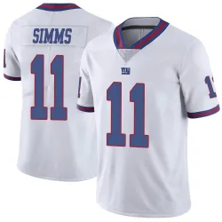 Men's Phil Simms New York Giants No.11 Limited Color Rush Jersey - White