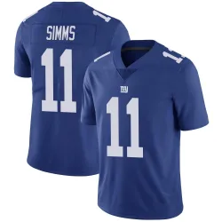 Men's Phil Simms New York Giants No.11 Limited Team Color Vapor Untouchable Jersey - Royal
