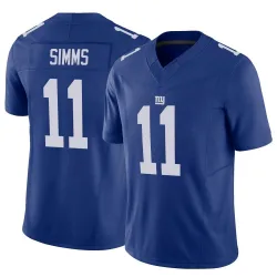 Men's Phil Simms New York Giants No.11 Limited Vapor F.U.S.E. Jersey - Royal