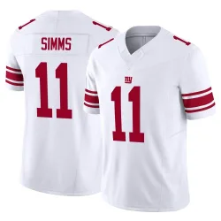 Men's Phil Simms New York Giants No.11 Limited Vapor F.U.S.E. Jersey - White