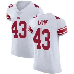 Men's Raheem Layne New York Giants No.43 Elite Vapor Untouchable Jersey - White