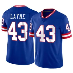 Men's Raheem Layne New York Giants No.43 Limited Classic Vapor Jersey