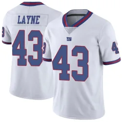 Men's Raheem Layne New York Giants No.43 Limited Color Rush Jersey - White