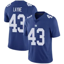 Men's Raheem Layne New York Giants No.43 Limited Team Color Vapor Untouchable Jersey - Royal