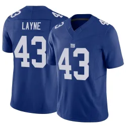 Men's Raheem Layne New York Giants No.43 Limited Vapor F.U.S.E. Jersey - Royal