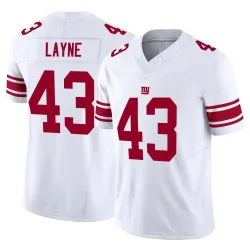 Men's Raheem Layne New York Giants No.43 Limited Vapor F.U.S.E. Jersey - White