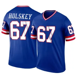 Men's Reid Holskey New York Giants No.67 Legend Classic Jersey - Royal