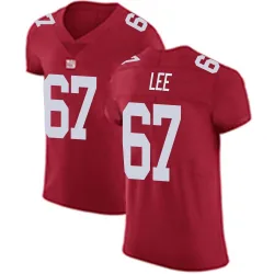 Men's Ricky Lee New York Giants No.67 Elite Alternate Vapor Untouchable Jersey - Red