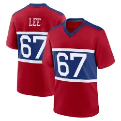 Men's Ricky Lee New York Giants No.67 Game Century Alternate Jersey - Red