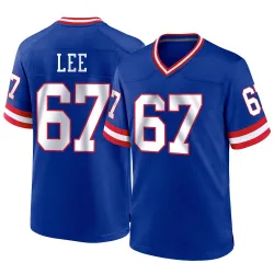 Men's Ricky Lee New York Giants No.67 Game Classic Jersey - Royal